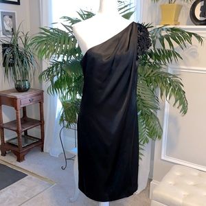 st john one shoulder dress One-Shoulder Knee-Length Dress w/ Tags